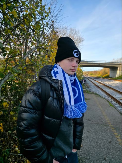 Atlantic Halstørklæde - Blå/Hvid