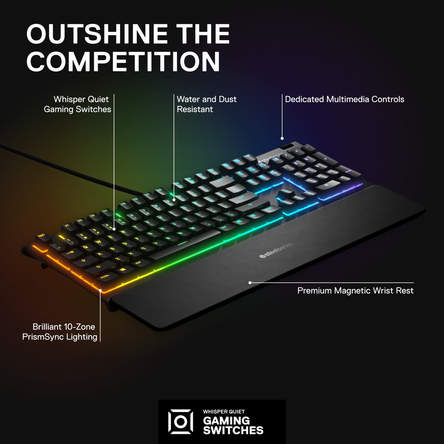 SteelSeries Apex 3 - Gaming Tastatur