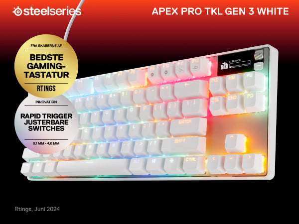 SteelSeries Apex Pro TKL Gen 3 - Gaming-tastatur (White)