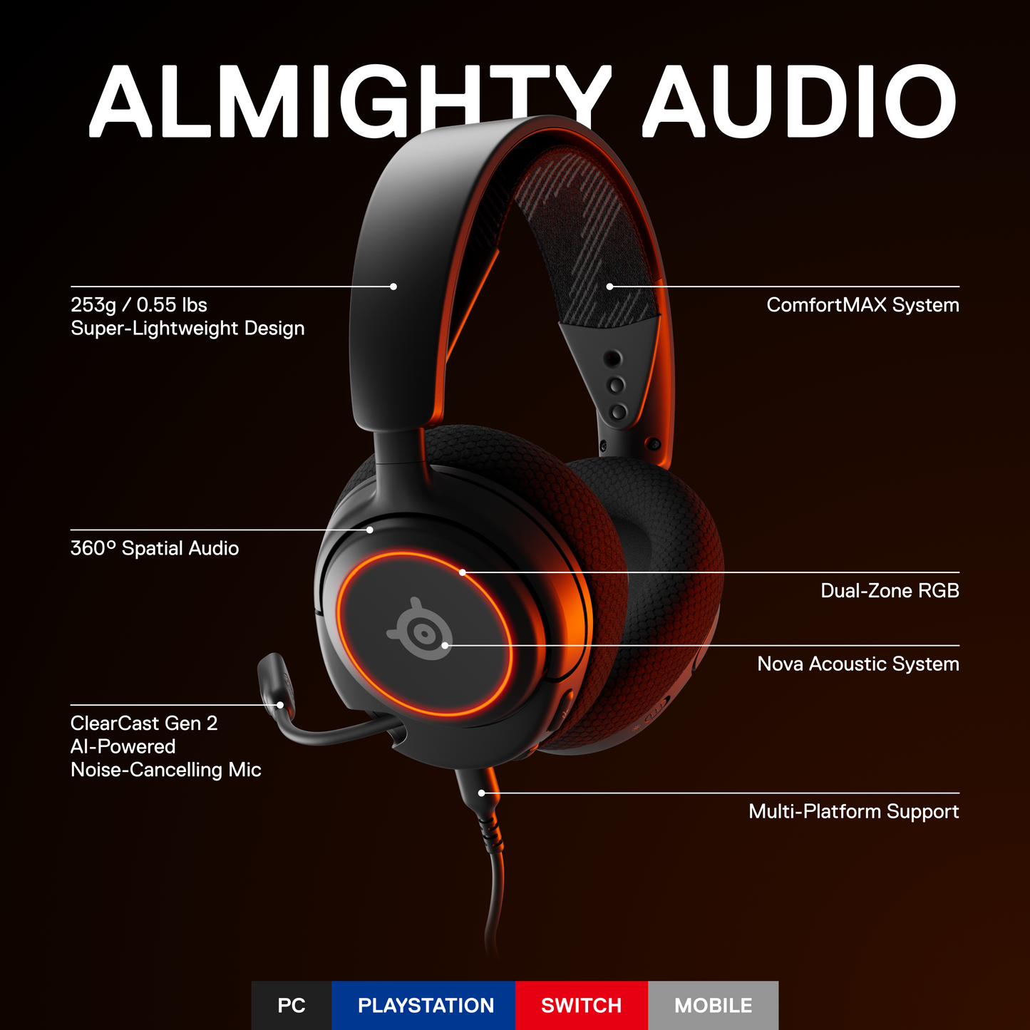 SteelSeries Arctis Nova 3 - Gaming headset