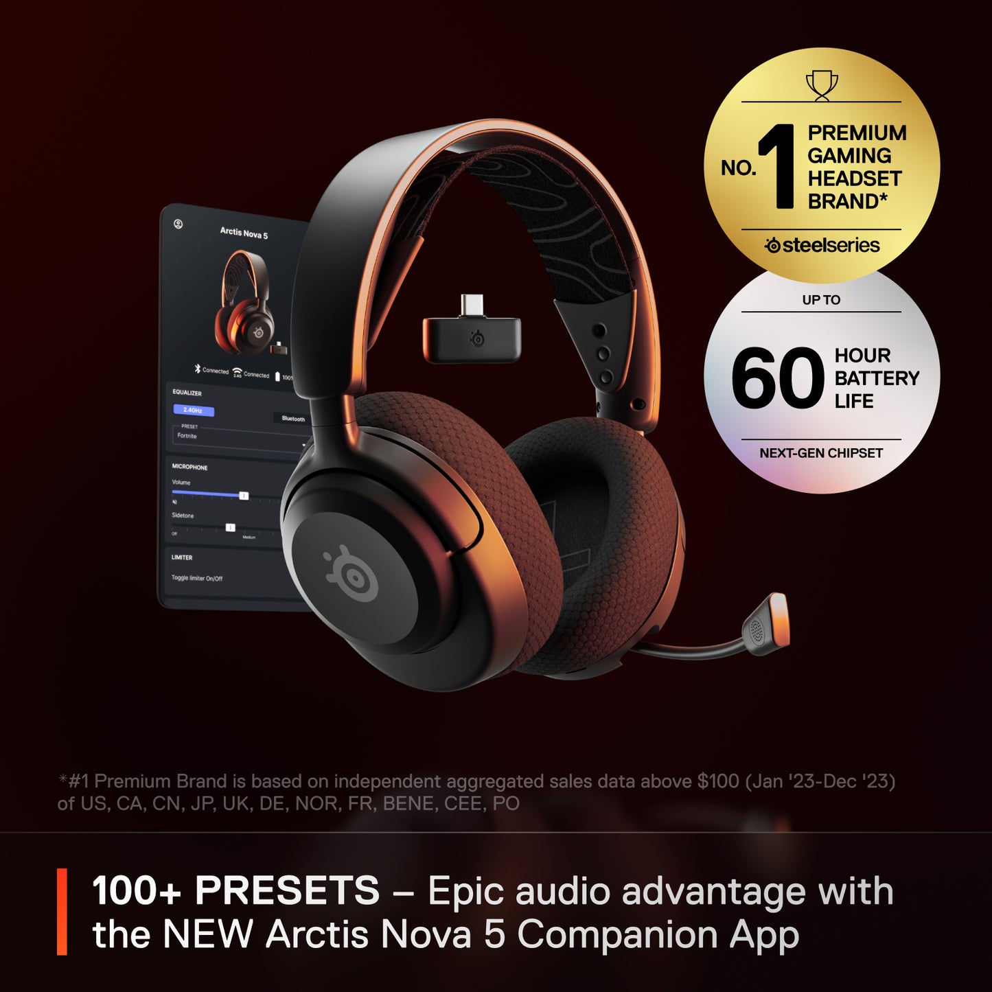 SteelSeries Arctis Nova 5 - Trådløst gaming headset